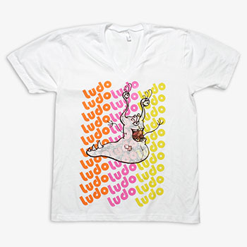 Ludo - Slug Logo Vneck T-Shirt - T-shirts