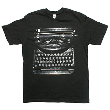Thursday - Typewriter on Black Fine Jersey Slim Fit - T-shirts