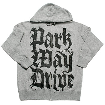 Parkway Drive - Old E Stacked Logo on Gunmetal Heather Zip Up - Sweatshirts