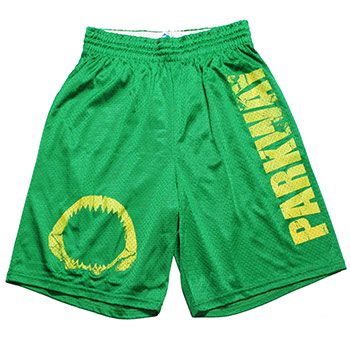 Parkway Drive - Shark Jaw Yellow on Kelly Green Mesh - Shorts