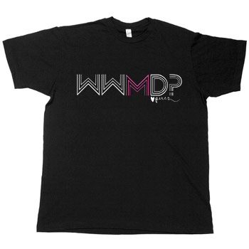 Perez Hilton - WWMD? on Black Fine Jersey Slim Fit - T-shirts