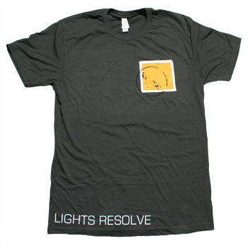 Lights Resolve - Yellow Stamp on Charcoal Fine Jersey Slim Fit - T-shirts