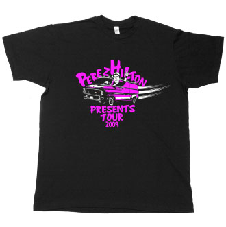 Perez Hilton Presents - I Survived Tour Tee on Black Fine Jersey Slim Fit - T-shirts