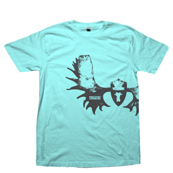 Sebastien Lefebvre - Moose on Light Blue - T-shirts