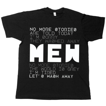 Mew - No More Stories on Black Fine Jersey Slim Fit - T-shirts
