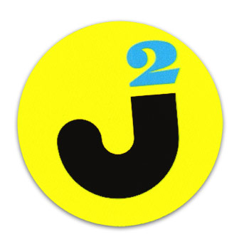 Just Jared - J2 Logo on Yellow Rubber Coaster - Accessories