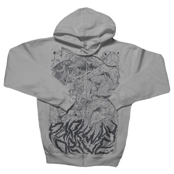 Parkway Drive - Exploding Pirate on Gunmetal Heather Zip Up - Sweatshirts