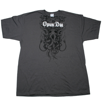 Opus Dai - Architeuthis on Charcoal - T-shirts