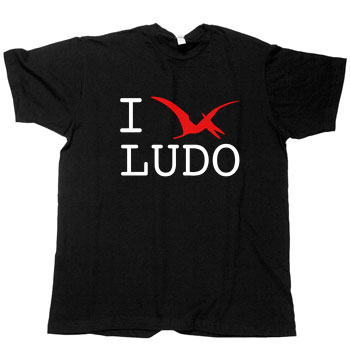 Ludo - I Pterodactyl Ludo on Black Fine Jersey Slim Fit - T-shirts