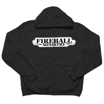 Fireball Ministry - Jacket Patch on Black Zip Up - Sweatshirts