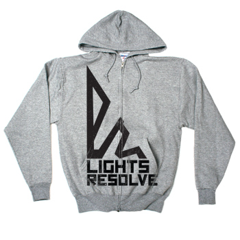Lights Resolve - Triangle on Gunmetal Heather Slim Fit Zip Up - Sweatshirts