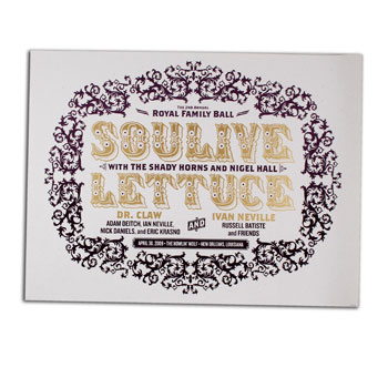 Soulive - 2nd Annual Royal Family Ball 25 X 19 Lithograph Poster - Posters