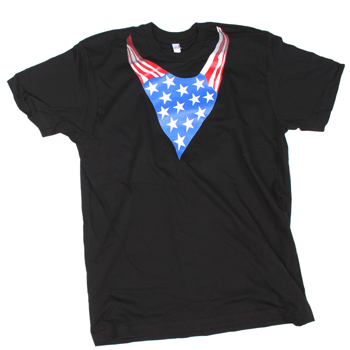 Flobots - Bandanna Flag on Black Slim Fit Fine Jersey - T-shirts