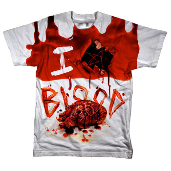 Bleeding Star Clothing - I <3 Blood on White - T-shirts