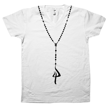 Pitchfork - Rosary on White - T-shirts