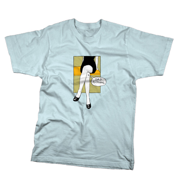 Say Anything - Spider on Light Blue Slim Fit Fine Jersey - T-shirts