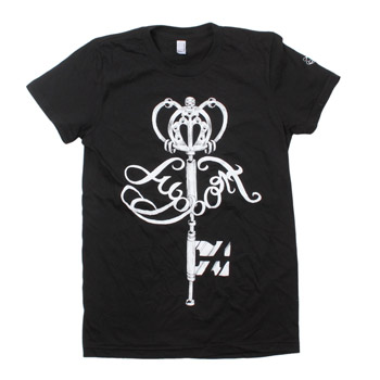 Support Shirts - Support Logo on Black Slim Fit Fine Jersey T-Shirt - Women's