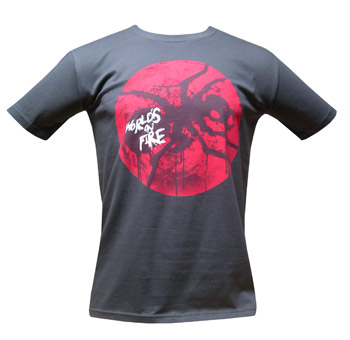 The Prodigy - Worlds On Fire Red Glow on Grey - T-shirts