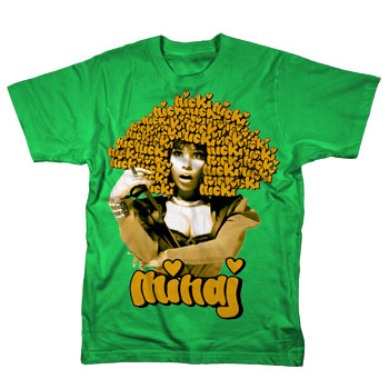 Nicki Minaj - Funk Wig on Green - T-shirts