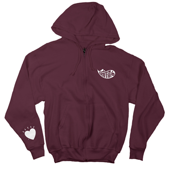 Graffiti6 - Zip Up Hoodie on Maroon - Sweatshirts