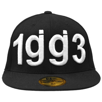 Glassjaw - 1gg3 White on Black Flatbrim - Accessories