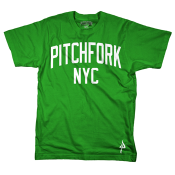 Pitchfork NY - Block Logo on Kelly Green - T-shirts