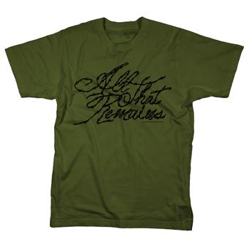 All That Remains - Barbed Script on Army - T-shirts
