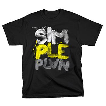 Simple Plan - Fluo on Black Tee - T-shirts
