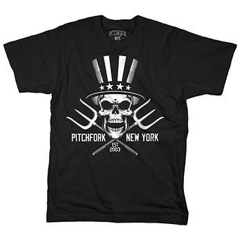 Pitchfork Hardwear - Yankee Skull on Black Tee - T-shirts