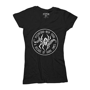Pitchfork Hardwear - Decade Spider Girls V-Neck on Black - T-shirts