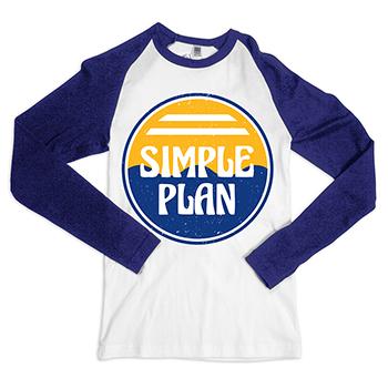 Simple Plan - Beach 3/4 Tee on White - T-shirts