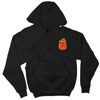 Say Anything - Crest Zip Up on Black - Sweatshirts