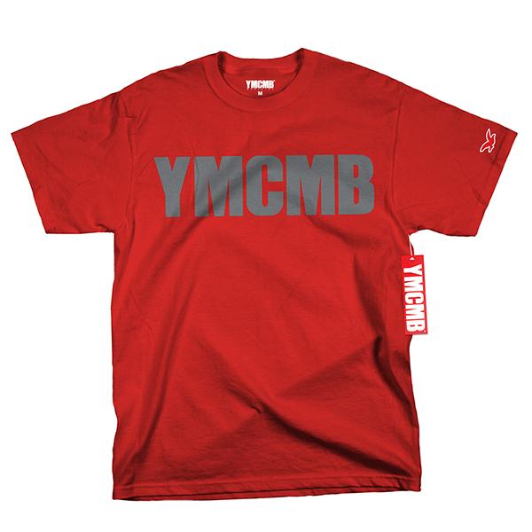 YMCMB - Grey on Red - T-shirts