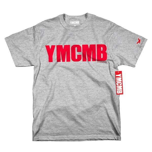 YMCMB - Red on Heather Grey - T-shirts