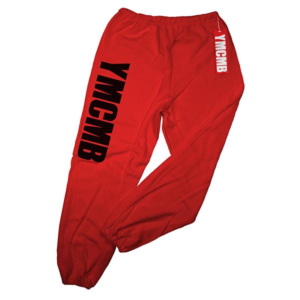 YMCMB - Black on Red - Sweatpants