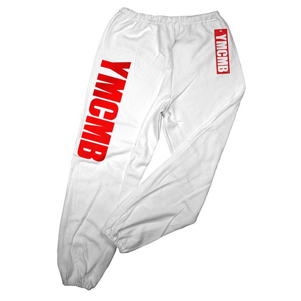 YMCMB - Red on White - Sweatpants