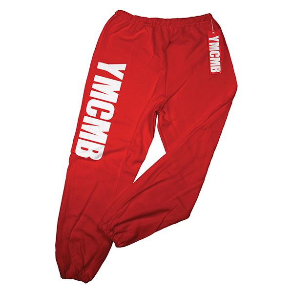 YMCMB - White on Red - Sweatpants