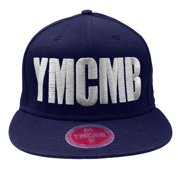 YMCMB - Snapback White on Navy - Hats