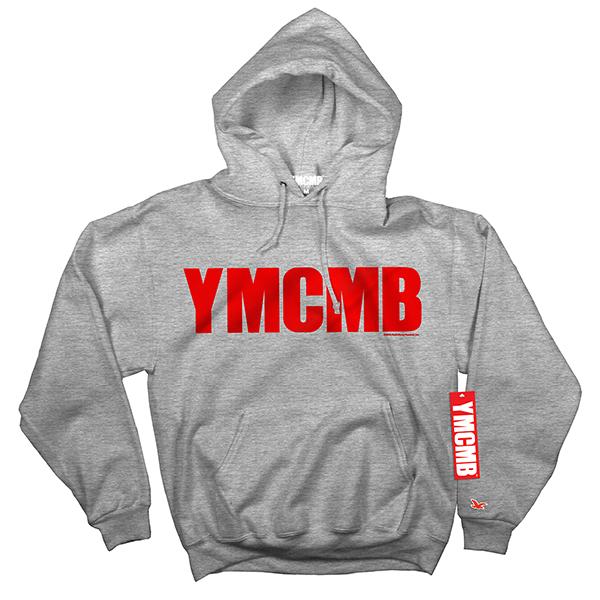 YMCMB - Pullover Red on Heather Grey - Sweatshirts