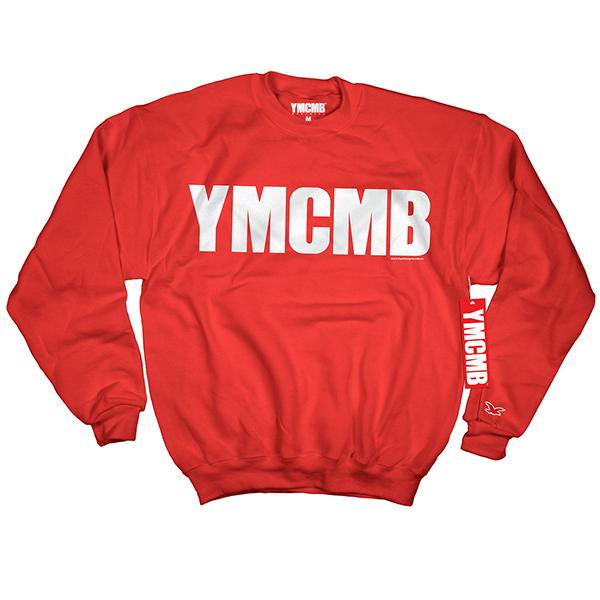 YMCMB - Crew White on Red - Sweatshirts