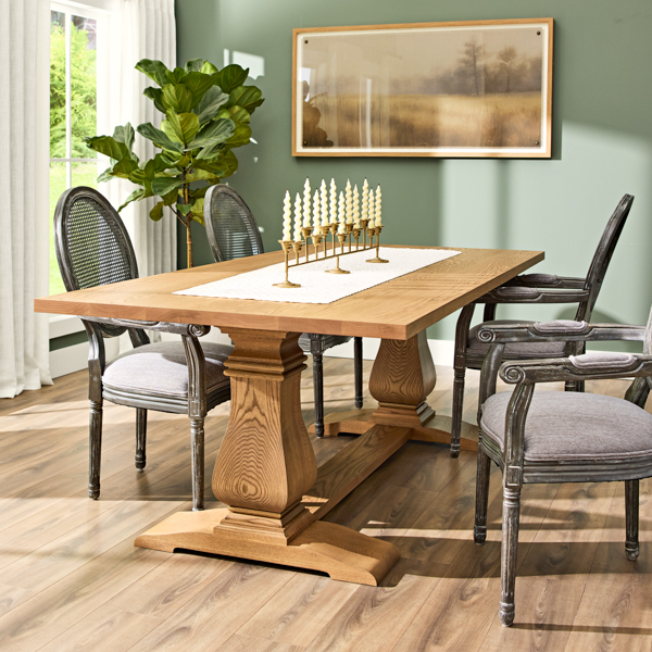 Trestle Pedestal Dining Table Woodworking Plan