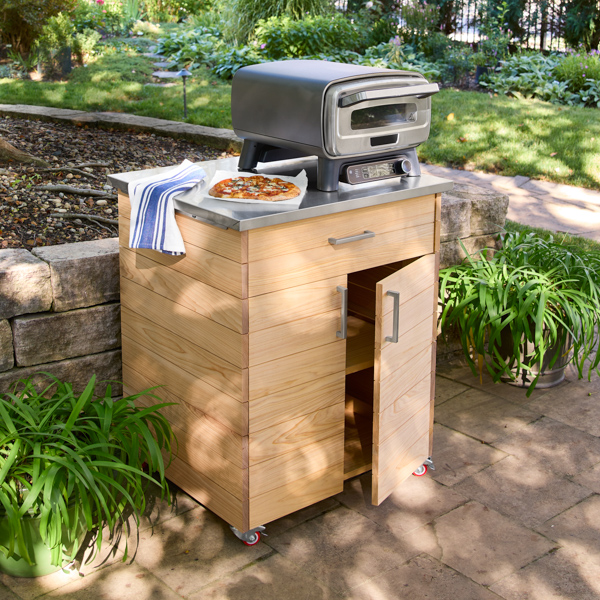 Stainless Patio Server Woodworking Plan
