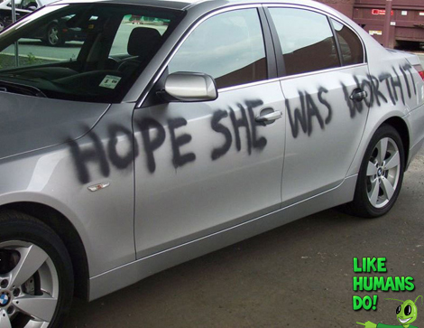Car revenge on boyfriend