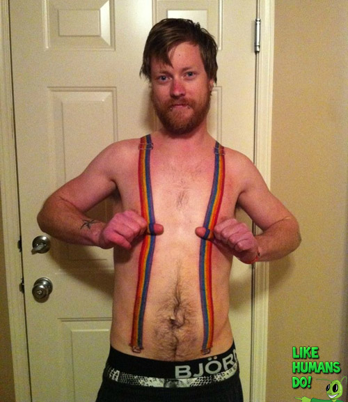 Funny Rainbow Tattoo