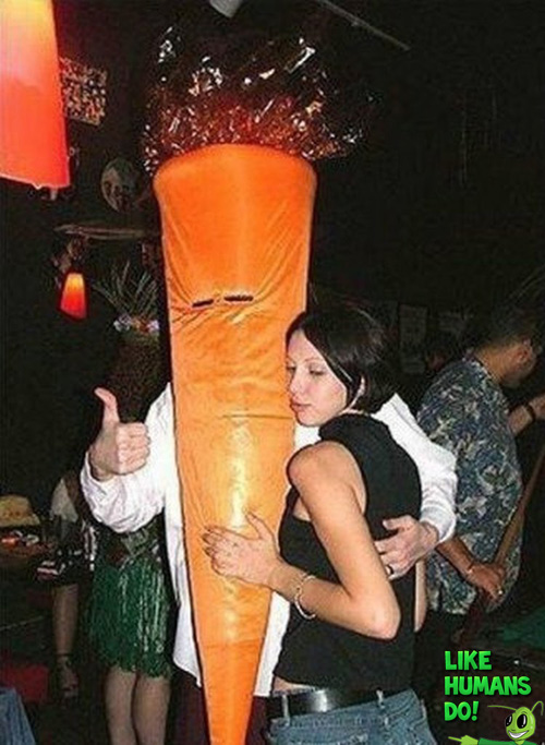 Funny Carrot Head Costume