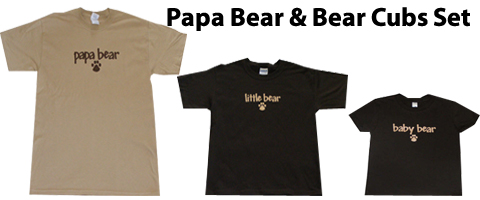Papa Bear & Bear Cubs Set