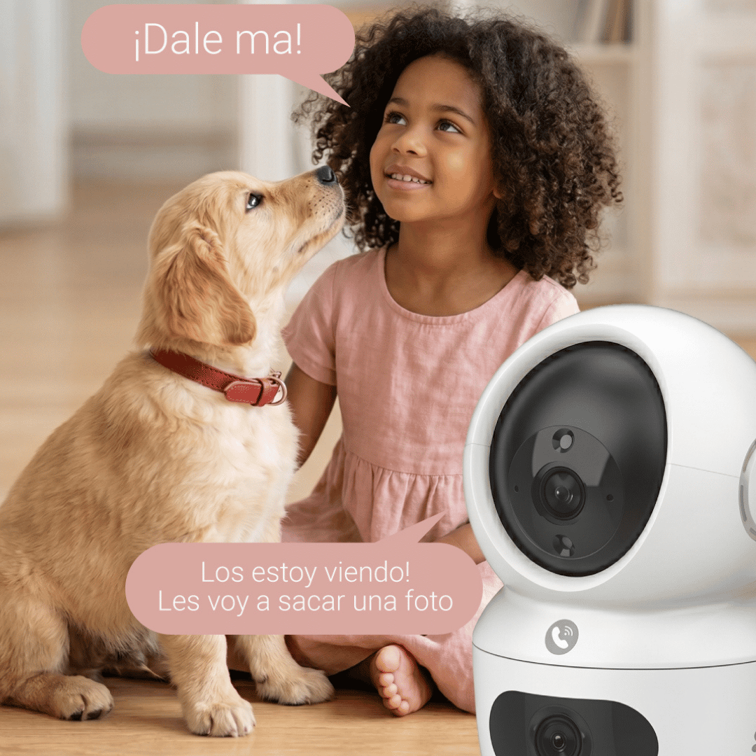 Two-way audio indoor camera setup