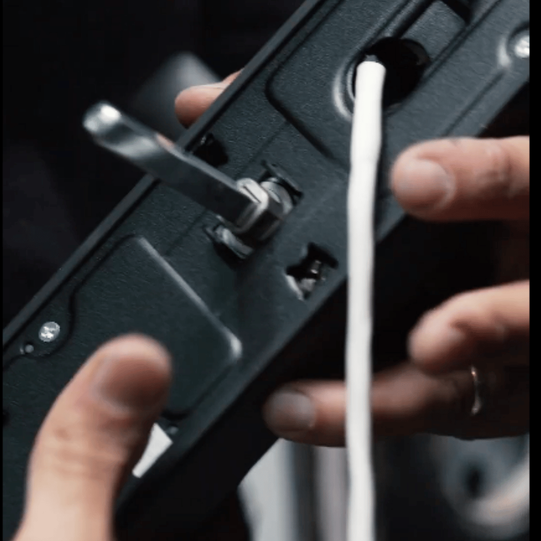 Adjusting latch bolt direction on smart lock mortise