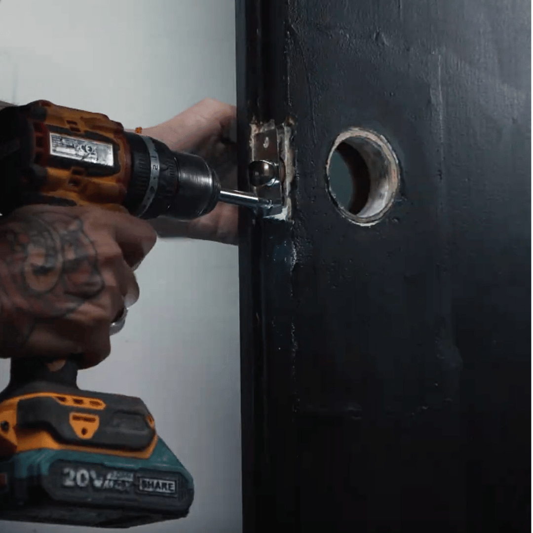 Removing existing mechanical door lock