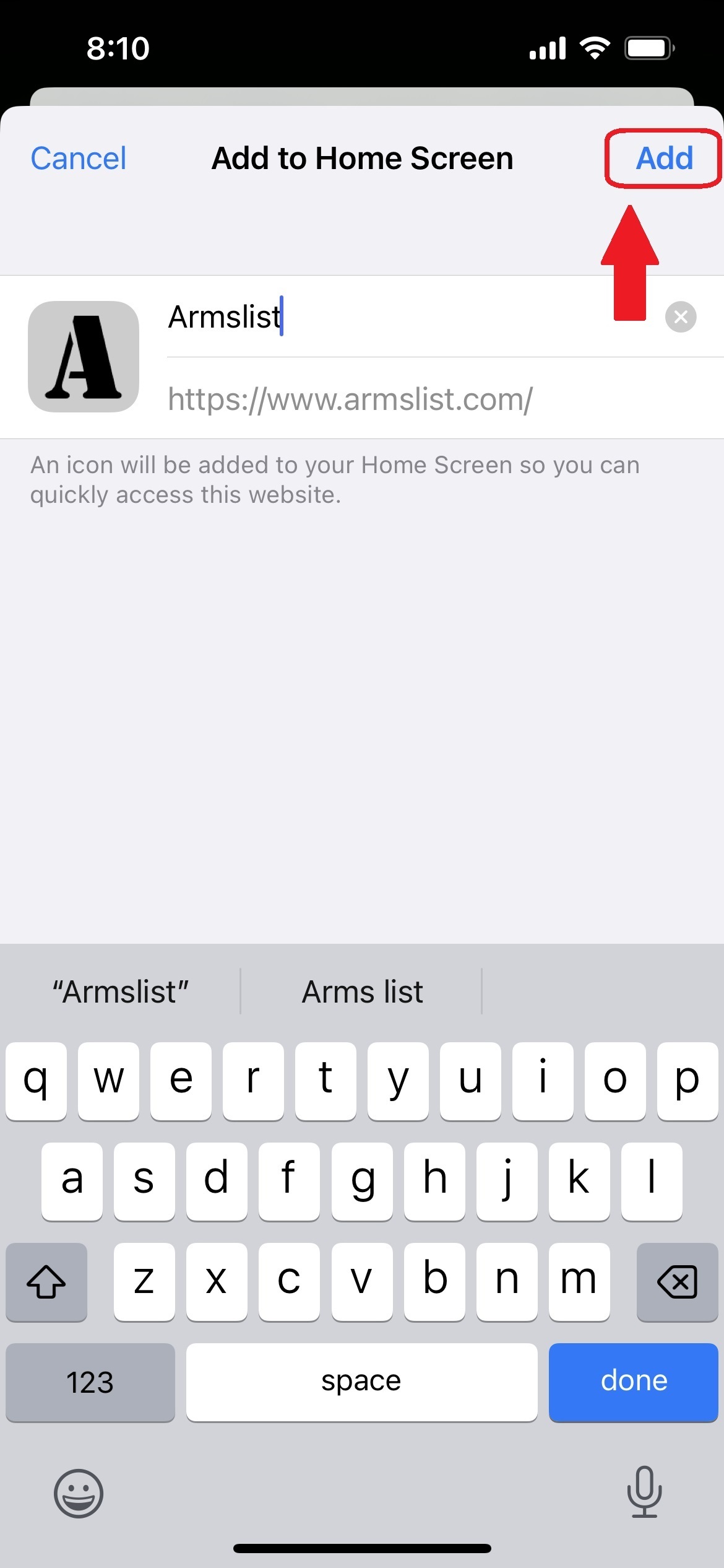 ARMSLIST - Add the Armslist 